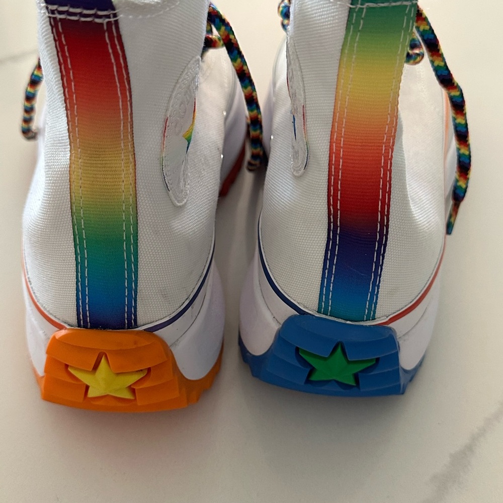 Converse Run Star Hike Hi 170824C Pride Rainbow Shoe Sneaker High Top M 6.5/W 8 - Picture 4 of 7